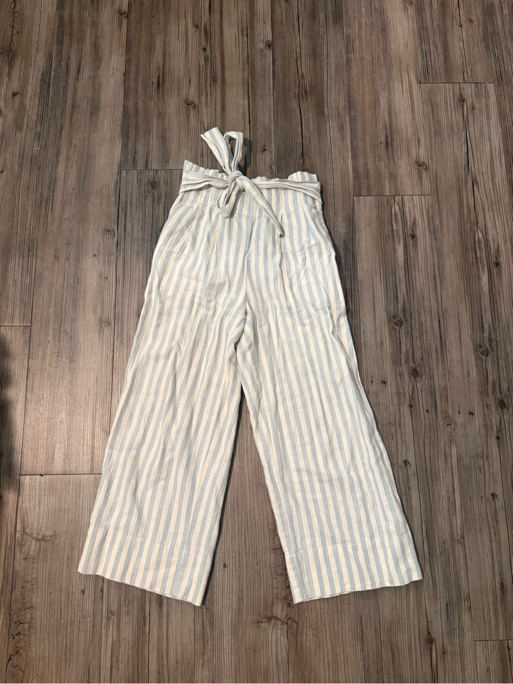 Madewell Paperbag Waist Wide-Leg Pants - Linen Size XXS